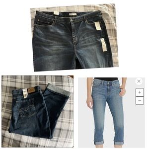 Signature by Levi Strauss & Co Gold Label Women's Mid Rise Capri Jeans Sz 24/W37